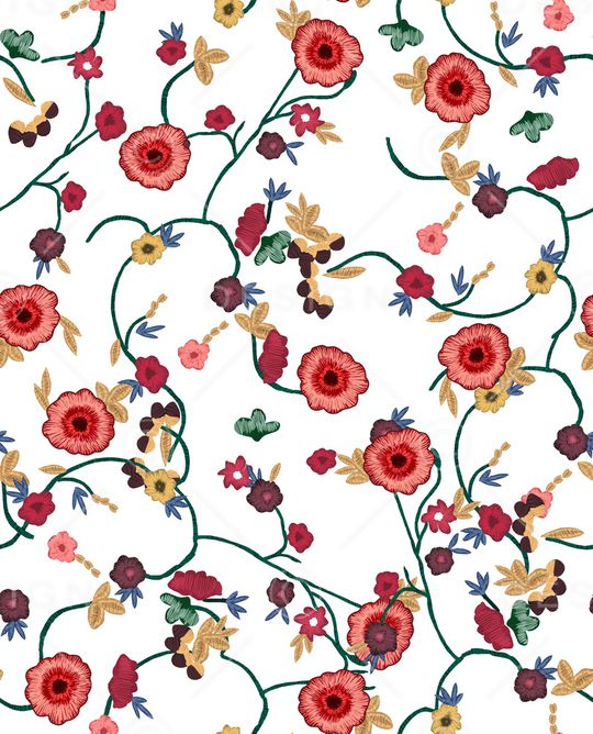 花卉印花华亿平台图片