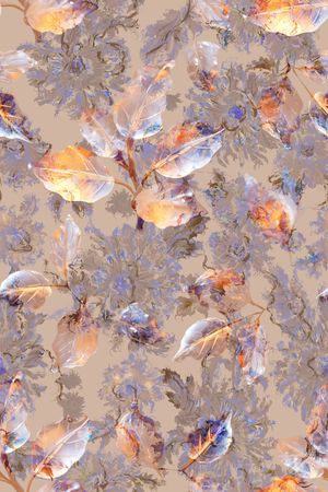 风格化花卉印花华亿平台图片