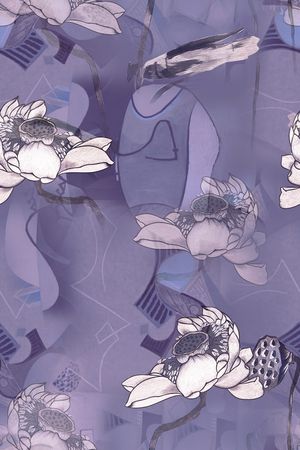 荷花印花华亿平台图片