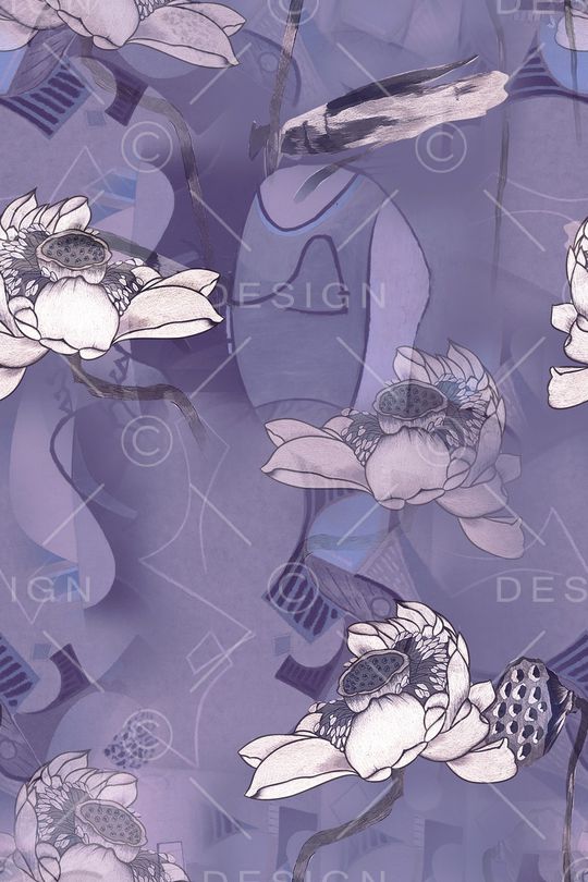 荷花印花华亿平台图片