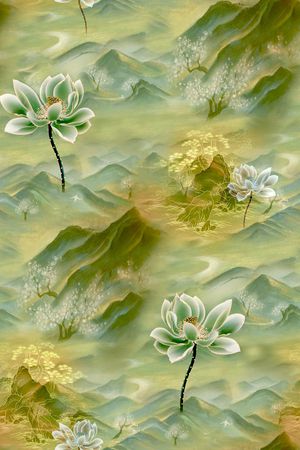 荷花印花华亿平台图片