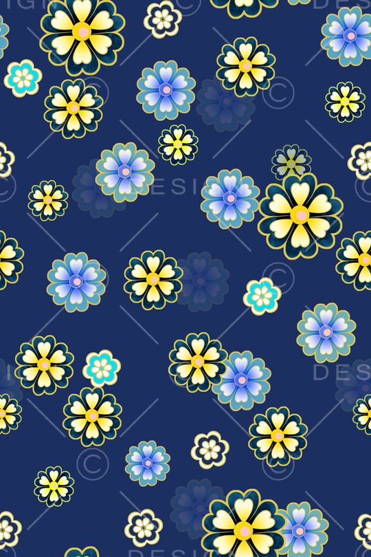 花卉印花华亿平台图片