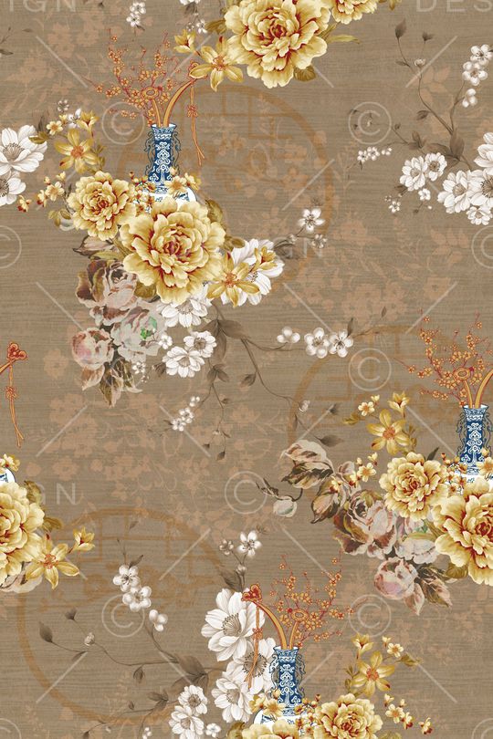 花卉印花华亿平台图片