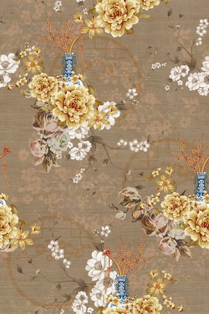 花卉印花华亿平台图片