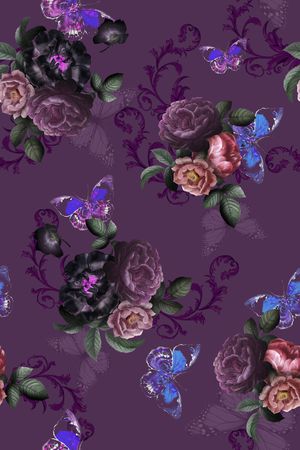 花卉印花华亿平台图片