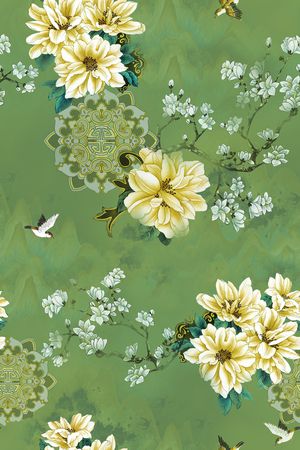 复古印花华亿平台图片