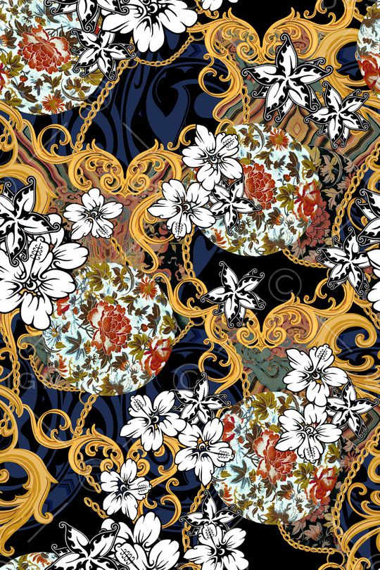 花卉印花华亿平台图片