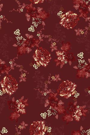 花卉印花华亿平台图片