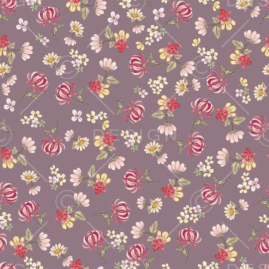 满版散花印花华亿平台图片