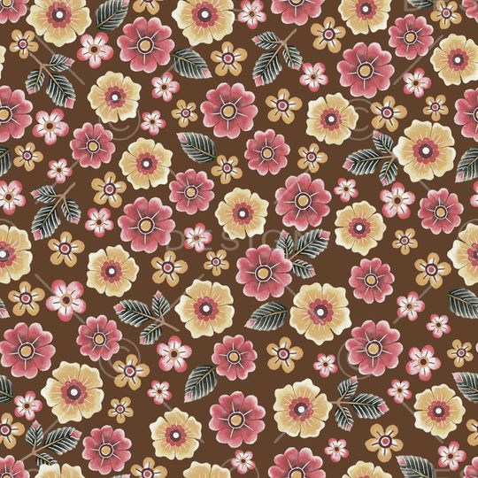 满版散花印花华亿平台图片