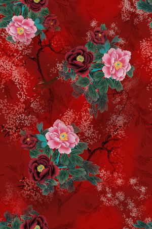 花卉印花华亿平台图片