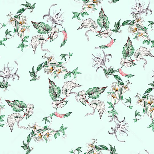 花卉印花华亿平台图片