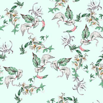 花卉印花华亿平台图片