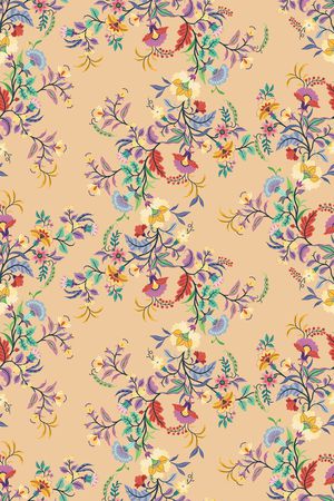 手绘花卉印花华亿平台图片