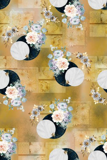 花卉印花华亿平台图片