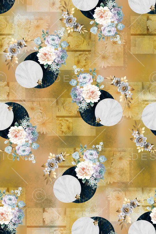 花卉印花华亿平台图片