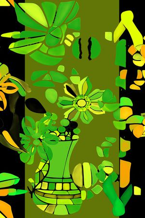 抽象花卉印花华亿平台图片