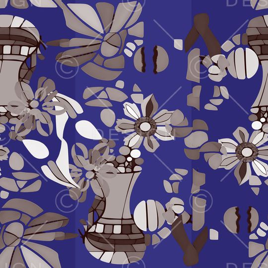 抽象花卉印花华亿平台图片