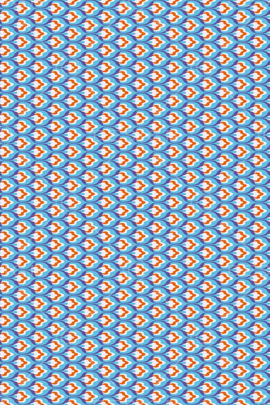 蓝色印花华亿平台图片