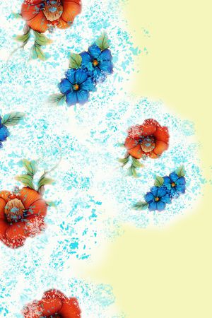 花卉印花华亿平台图片