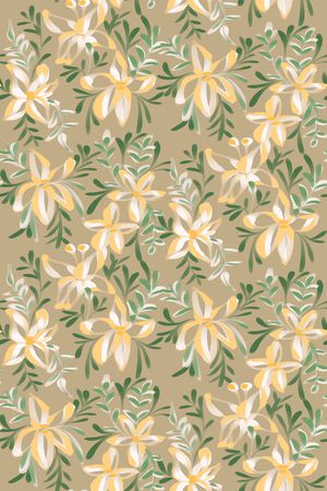 清爽底花卉印花华亿平台图片