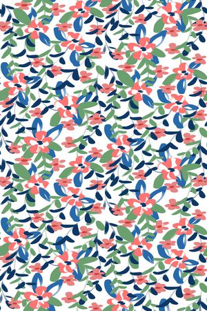 清爽底花卉印花华亿平台图片