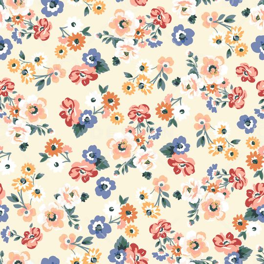 满版散花印花华亿平台图片