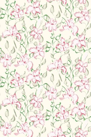 清爽底花卉印花华亿平台图片