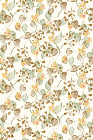 清爽底花卉印花华亿平台图片