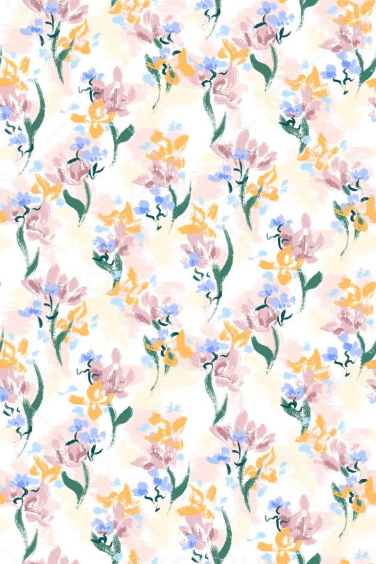 清爽底花卉印花华亿平台图片