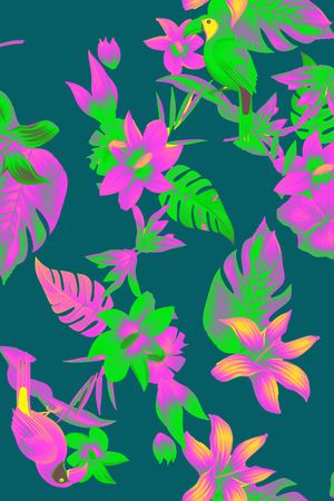 抽象花卉印花华亿平台图片