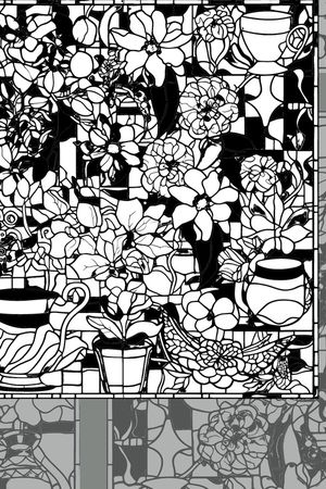 黑白印花华亿平台图片