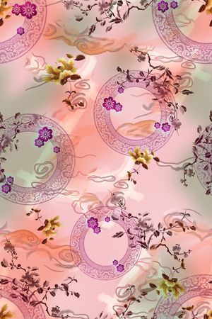 中国风印花华亿平台图片