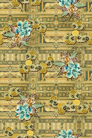 复古印花华亿平台图片