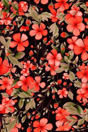 花卉印花华亿平台图片