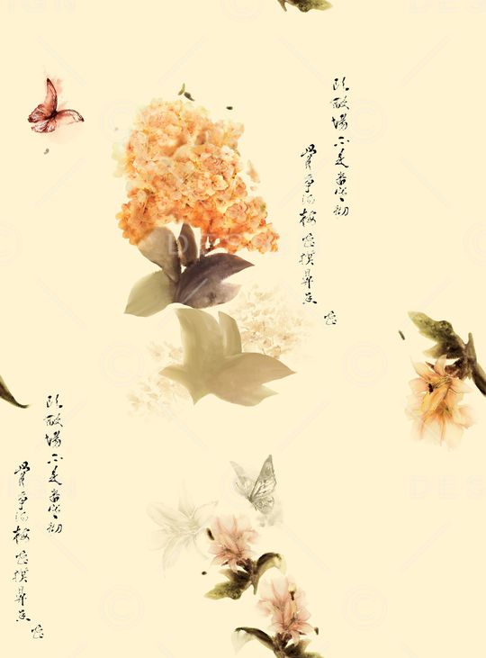 中国风印花华亿平台图片