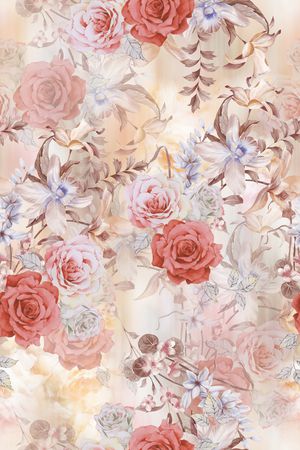 花卉印花华亿平台图片