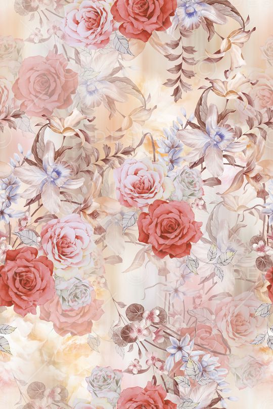 花卉印花华亿平台图片