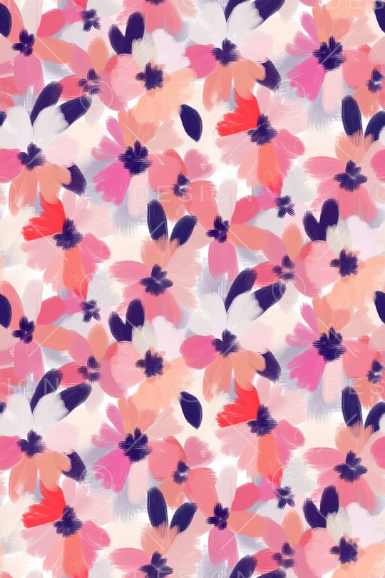 满版散花印花华亿平台图片