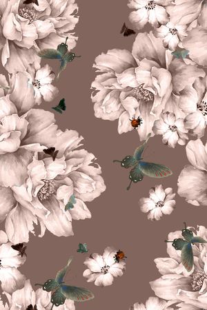 花卉印花华亿平台图片