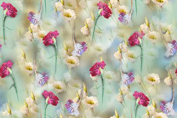 花卉印花华亿平台图片