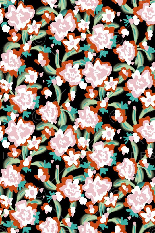 满版散花印花华亿平台图片