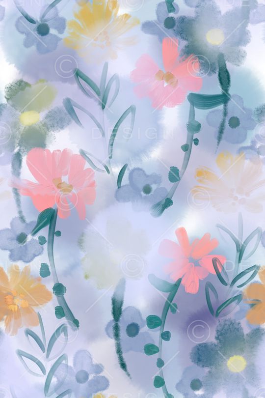 满版散花印花华亿平台图片