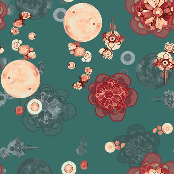 抽象花卉印花华亿平台图片