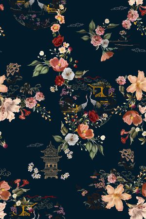 花卉印花华亿平台图片