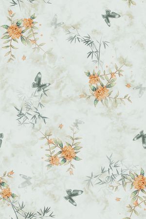 蝴蝶印花华亿平台图片