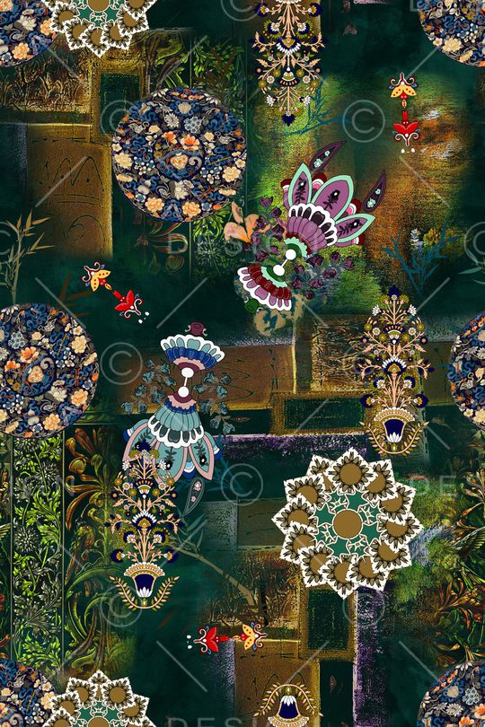 中国风印花华亿平台图片