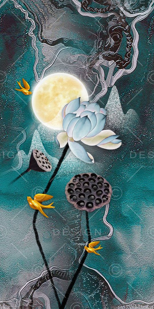 荷花印花华亿平台图片