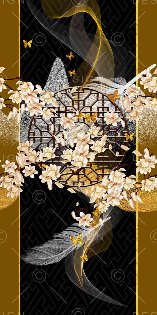 玉兰花印花华亿平台图片