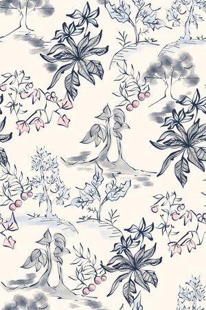 花卉印花华亿平台图片